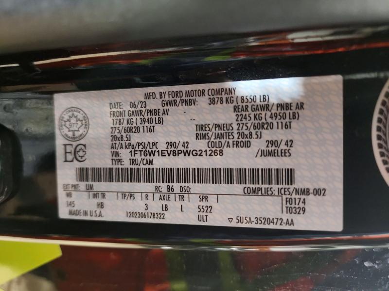 Aukcja sprzedaży 2023 Ford F150, vin: 1FT6W1EV8PWG21268, numer aukcji: 47987636