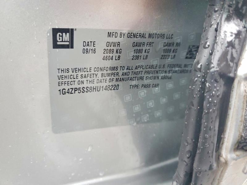 45741366 :رقم المزاد ، 1G4ZP5SS8HU148220 vin ، 2017 Buick Lacrosse مزاد بيع