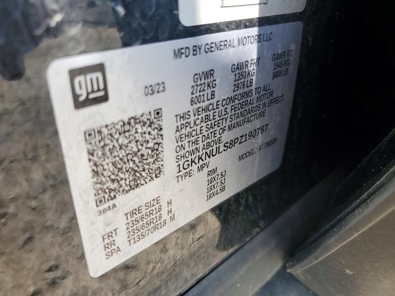 46993946 :رقم المزاد ، 1GKKNULS8PZ190767 vin ، 2023 Gmc Acadia مزاد بيع