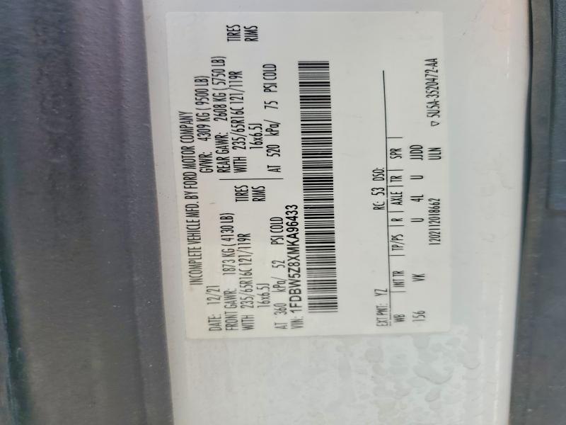 46948726 :رقم المزاد ، 1FDBW5Z8XMKA96433 vin ، 2021 Ford Transit مزاد بيع