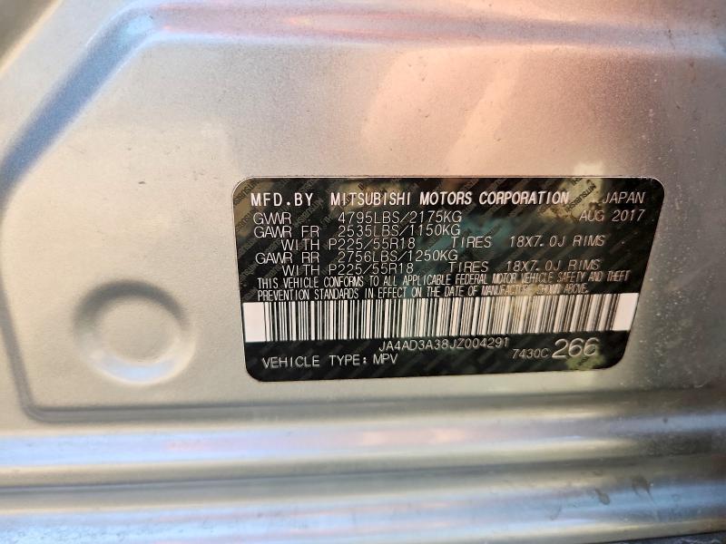 Продаж на аукціоні авто 2018 Mitsubishi Outlander, vin: JA4AD3A38JZ004291, номер лоту: 47774646