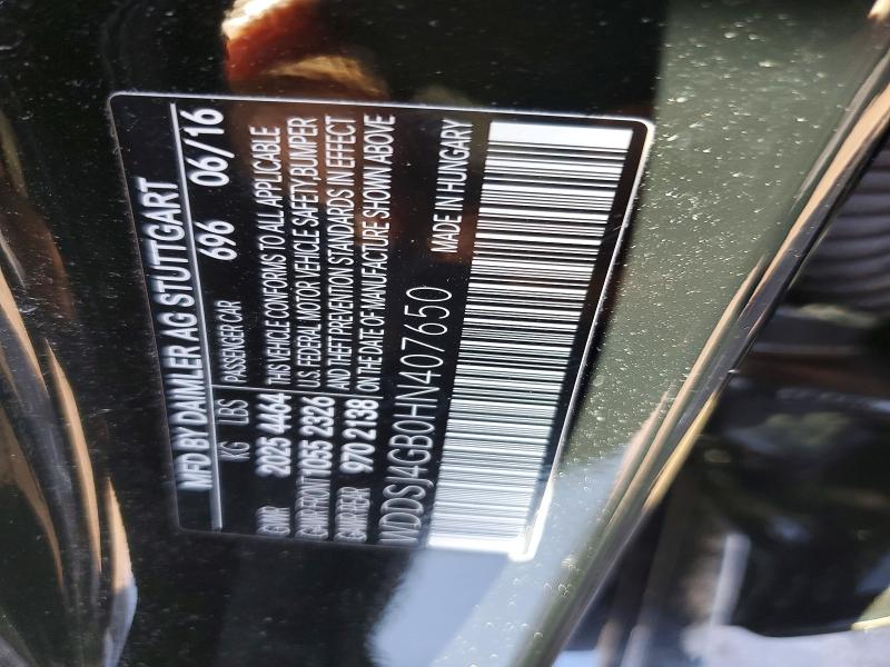 46568956 :رقم المزاد ، WDDSJ4GB0HN407650 vin ، 2017 Mercedes-benz Cla مزاد بيع