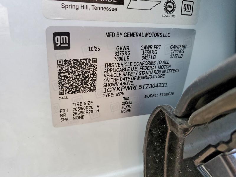 Продаж на аукціоні авто 2026 Cadillac Lyriq, vin: 1GYKPWRL5TZ304231, номер лоту: 47374236