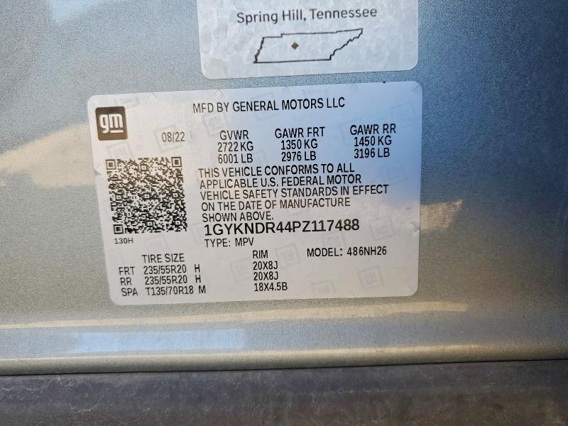 47937416 :رقم المزاد ، 1GYKNDR44PZ117488 vin ، 2023 Cadillac Xt5 مزاد بيع