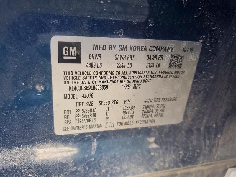 Продаж на аукціоні авто 2020 Buick Encore, vin: KL4CJESB9LB053059, номер лоту: 79758285