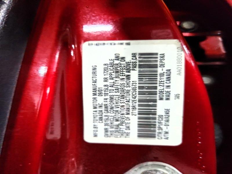 Продаж на аукціоні авто 2002 Toyota Corolla, vin: 2T1BR12E42C565731, номер лоту: 41804346