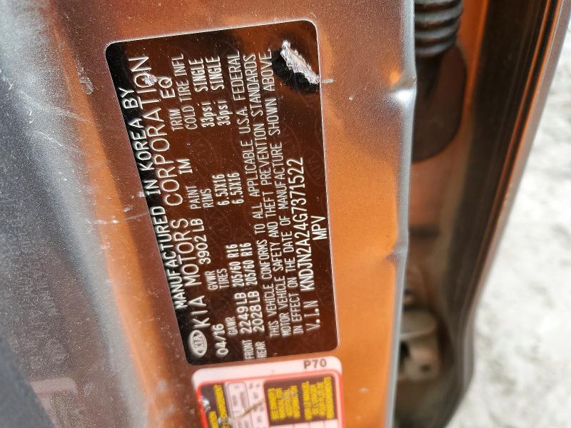 Продаж на аукціоні авто 2016 Kia Soul, vin: KNDJN2A24G7371522, номер лоту: 46581006