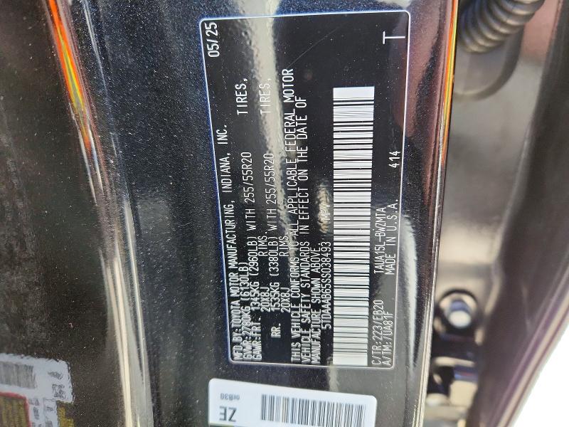 41804376 :رقم المزاد ، 5TDAAAB65SS038493 vin ، 2025 Lexus Tx 350 مزاد بيع