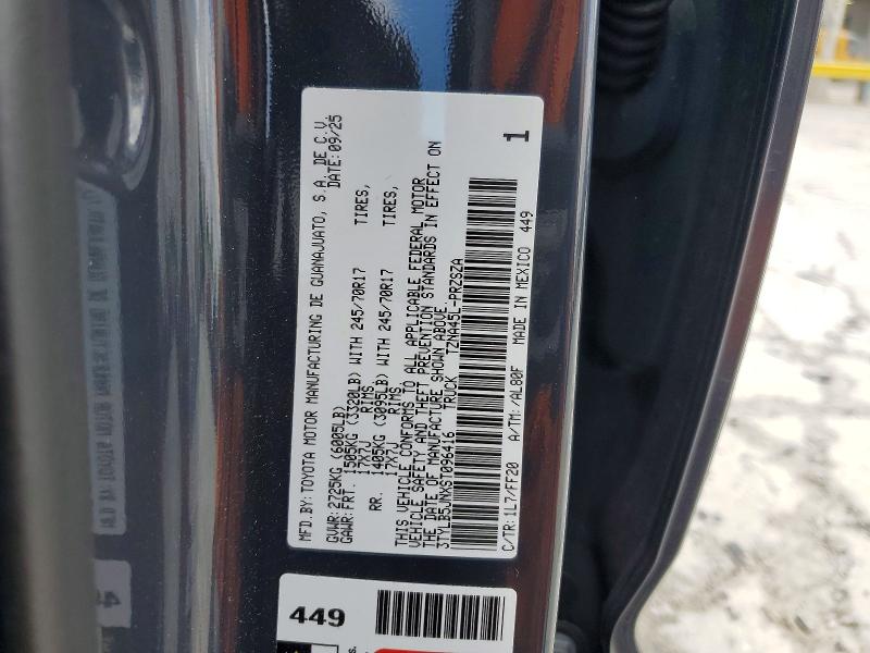 2025 Toyota Tacoma მანქანა იყიდება აუქციონზე, vin: 3TYLB5JNXST096416, აუქციონის ნომერი: 47610156