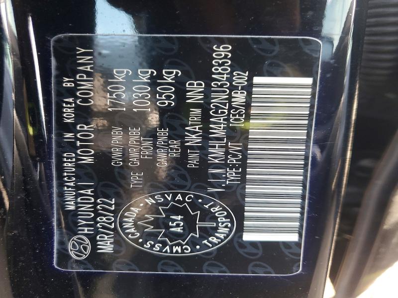 77365885 :رقم المزاد ، KMHLM4AG2NU348396 vin ، 2022 Hyundai Elantra مزاد بيع