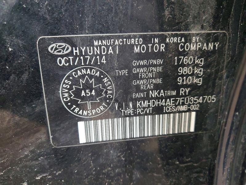 Продаж на аукціоні авто 2015 Hyundai Elantra, vin: KMHDH4AE7FU354705, номер лоту: 46189186