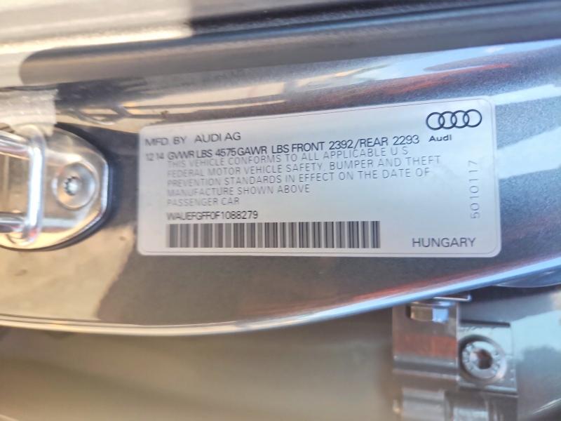 2015 Audi A3 მანქანა იყიდება აუქციონზე, vin: WAUEFGFF0F1088279, აუქციონის ნომერი: 47941886