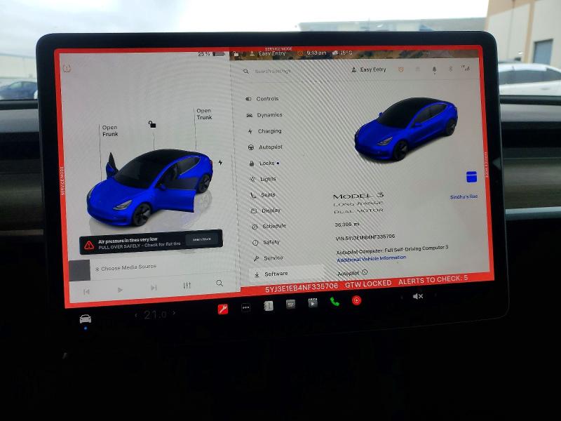 Продаж на аукціоні авто 2022 Tesla Model 3, vin: 5YJ3E1EB4NF335706, номер лоту: 79479995
