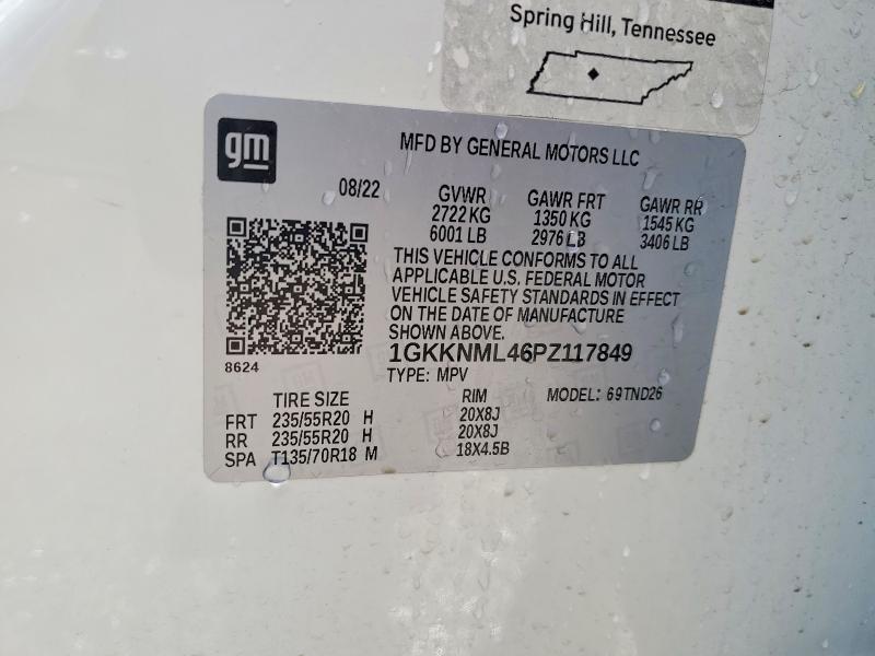 48248236 :رقم المزاد ، 1GKKNML46PZ117849 vin ، 2023 Gmc Acadia مزاد بيع