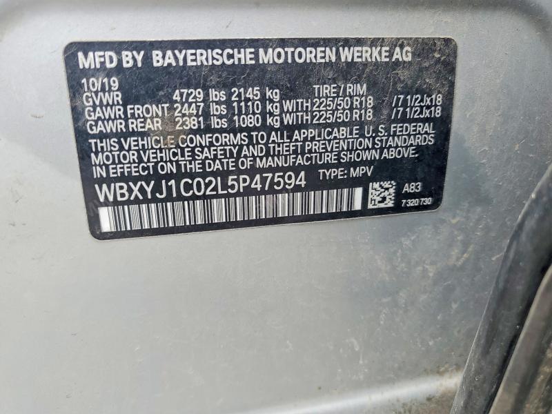 Продажа на аукционе авто 2020 Bmw X2, vin: WBXYJ1C02L5P47594, номер лота: 79336805