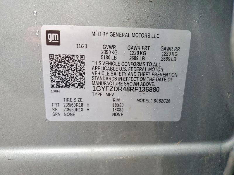 78181405 :رقم المزاد ، 1GYFZDR48RF136880 vin ، 2024 Cadillac Xt4 مزاد بيع