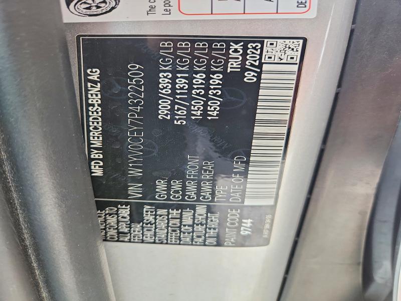 47450876 :رقم المزاد ، W1YV0CEY7P4322509 vin ، 2023 Mercedes-benz Metris مزاد بيع