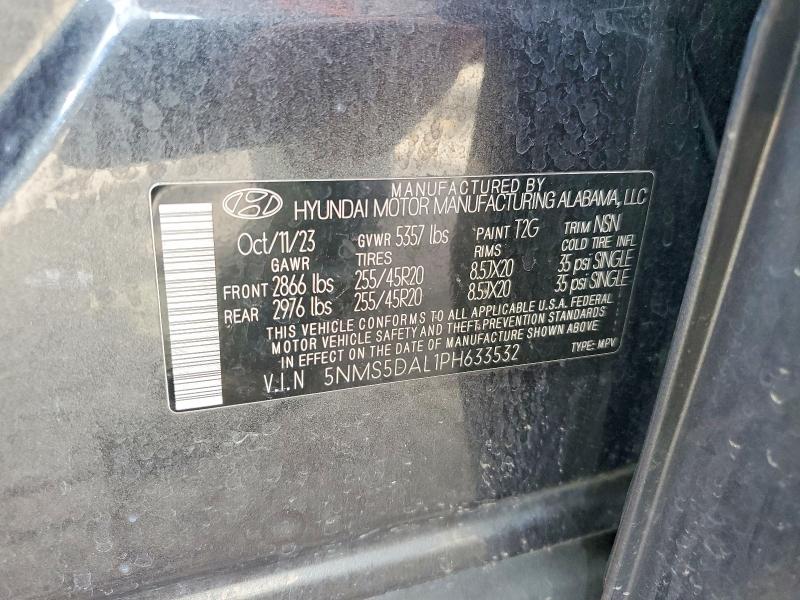 Продаж на аукціоні авто 2023 Hyundai Santa Fe, vin: 5NMS5DAL1PH633532, номер лоту: 47019316