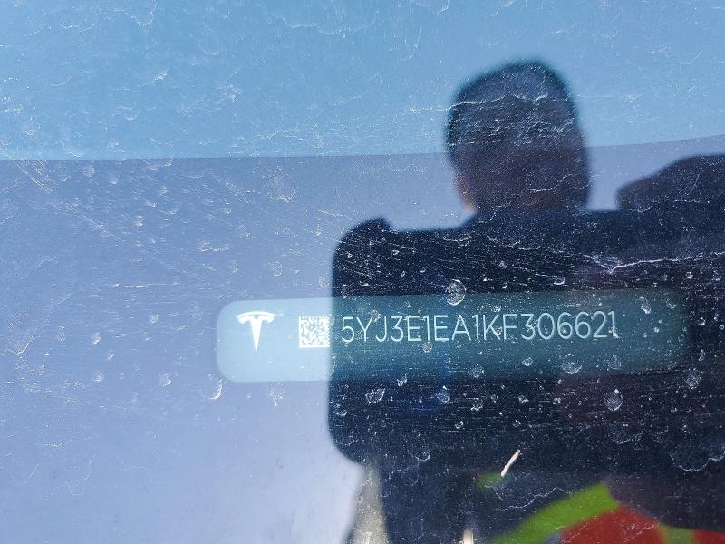 46188646 :رقم المزاد ، 5YJ3E1EA1KF306621 vin ، 2019 Tesla Model 3 مزاد بيع