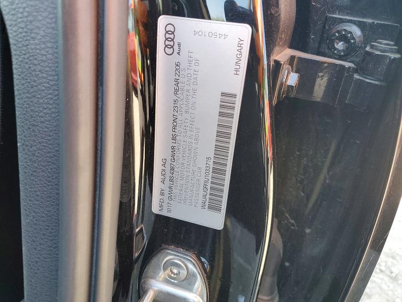 Aukcja sprzedaży 2018 Audi A3, vin: WAUAUGFF9J1033715, numer aukcji: 47294506