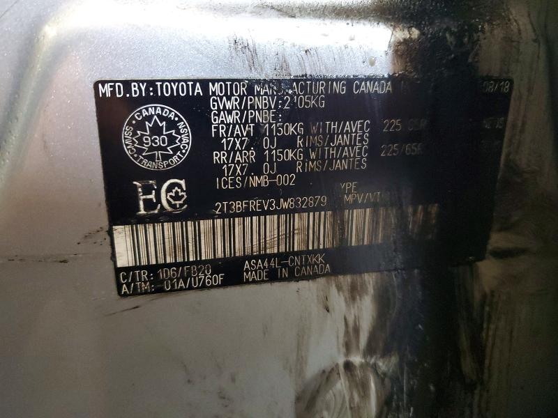 46156586 :رقم المزاد ، 2T3BFREV3JW832879 vin ، 2018 Toyota Rav4 مزاد بيع