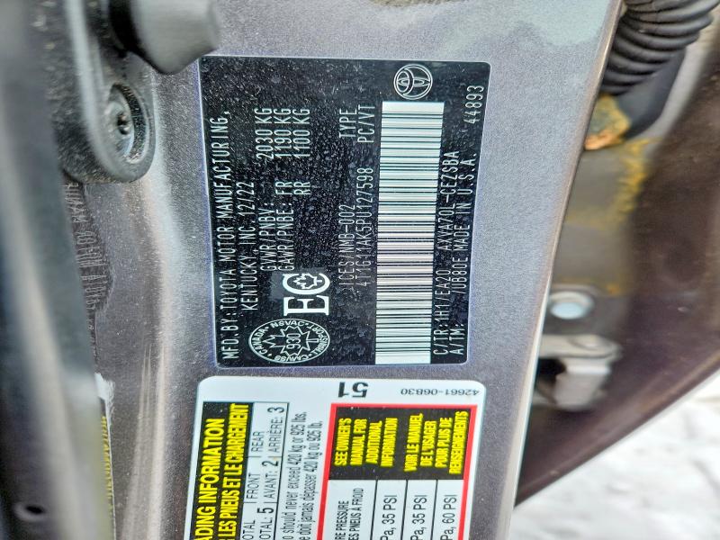 Aukcja sprzedaży 2023 Toyota Camry, vin: 4T1G11AK5PU127598, numer aukcji: 78225495