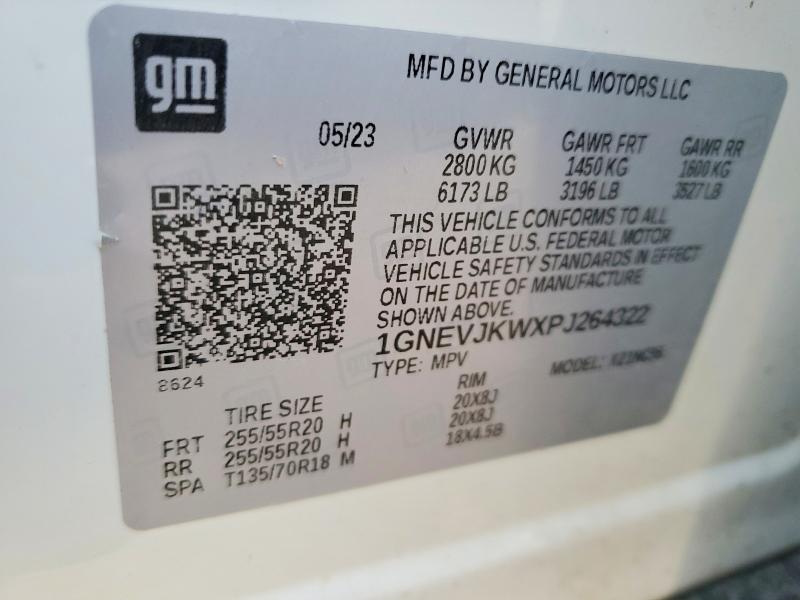 79219535 :رقم المزاد ، 1GNEVJKWXPJ264322 vin ، 2023 Chevrolet Traverse مزاد بيع