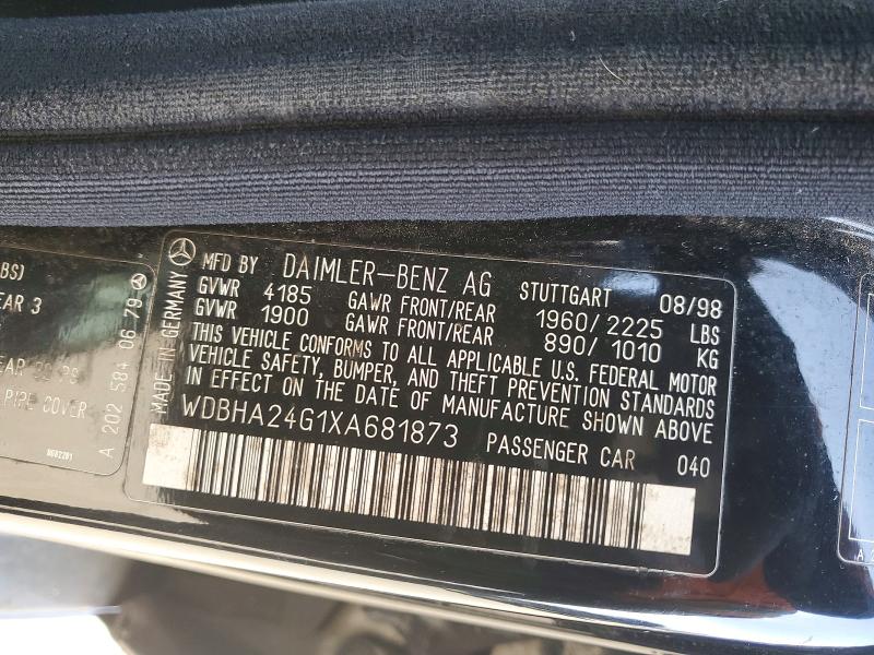 Aukcja sprzedaży 1999 Mercedes Benz C, vin: WDBHA24G1XA681873, numer aukcji: 47465666
