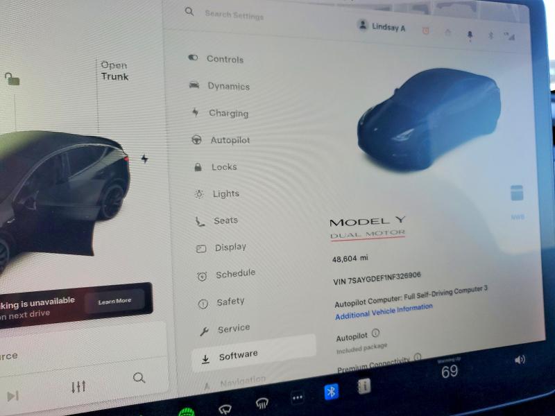 Продажа на аукционе авто 2022 Tesla Model Y, vin: 7SAYGDEF1NF326906, номер лота: 41795236