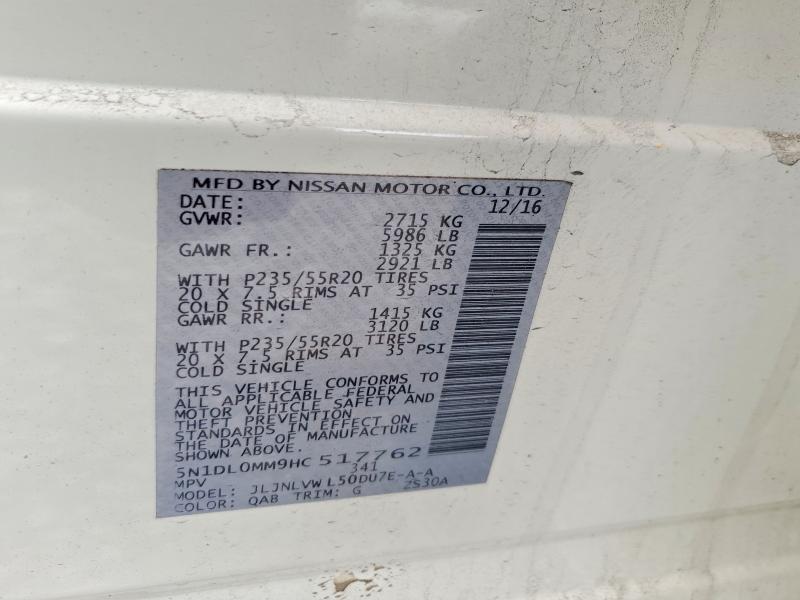 Aukcja sprzedaży 2017 Infiniti Qx60, vin: 5N1DL0MM9HC517762, numer aukcji: 47335586