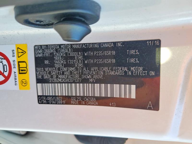 47015546 :رقم المزاد ، 2T2BZMCA5HC071377 vin ، 2017 Lexus Rx 350 مزاد بيع