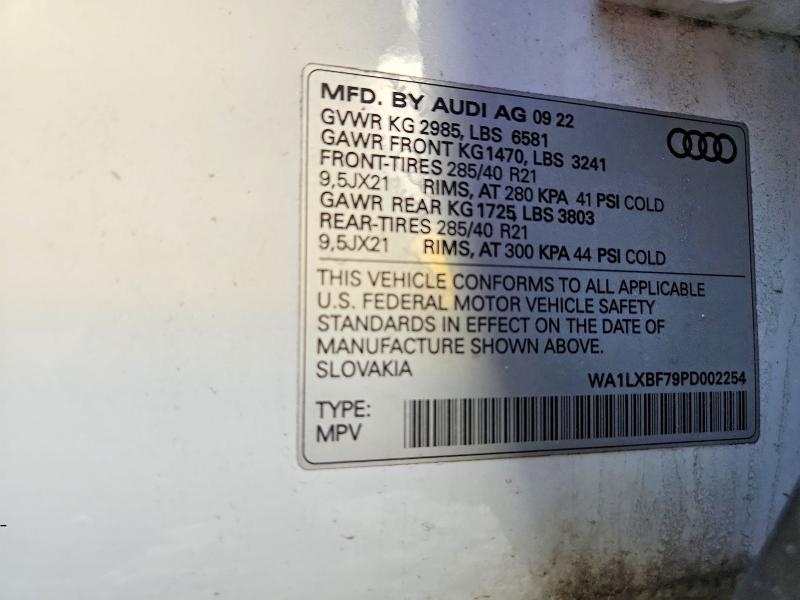 Продаж на аукціоні авто 2023 Audi Q7, vin: WA1LXBF79PD002254, номер лоту: 46736356