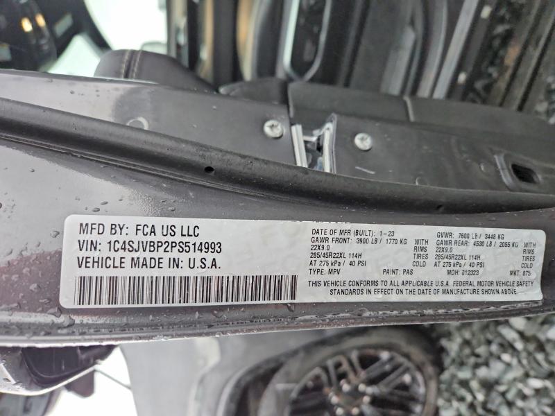 79064755 :رقم المزاد ، 1C4SJVBP2PS514993 vin ، 2023 Jeep Wagoneer مزاد بيع