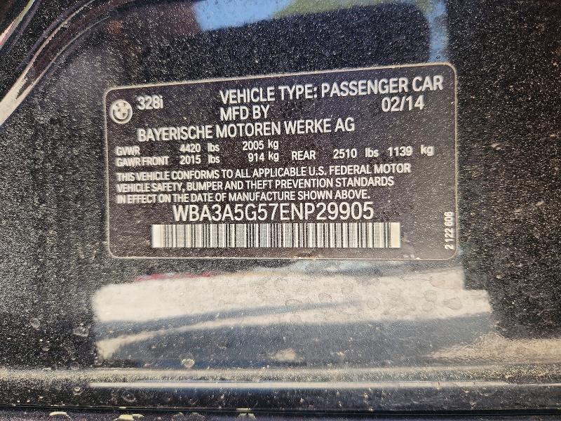 Aukcja sprzedaży 2014 Bmw 328, vin: WBA3A5G57ENP29905, numer aukcji: 46631346