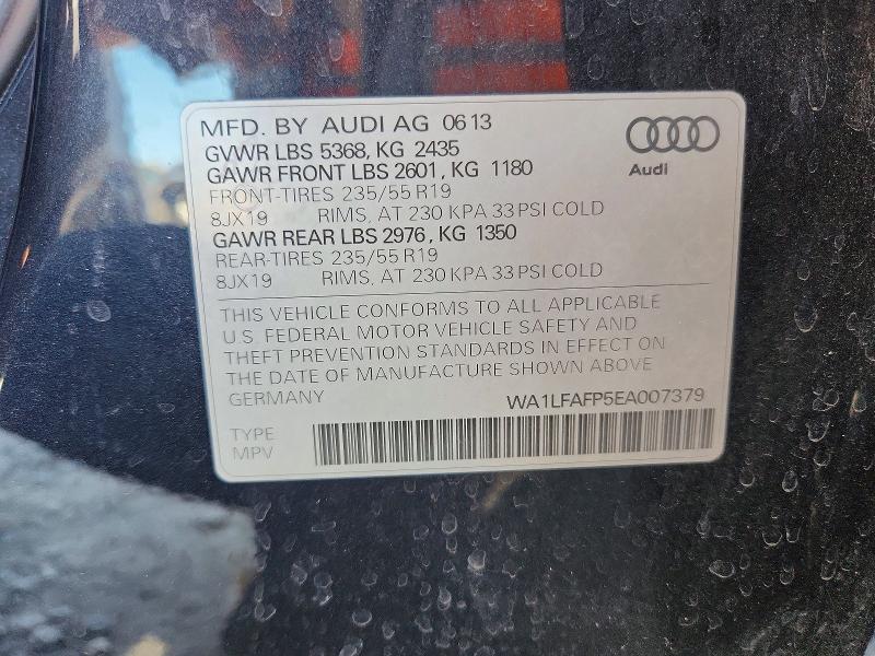 Aukcja sprzedaży 2014 Audi Q5, vin: WA1LFAFP5EA007379, numer aukcji: 46956766