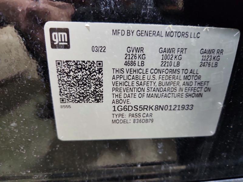 Aukcja sprzedaży 2022 Cadillac Ct5, vin: 1G6DS5RK8N0121933, numer aukcji: 47781546