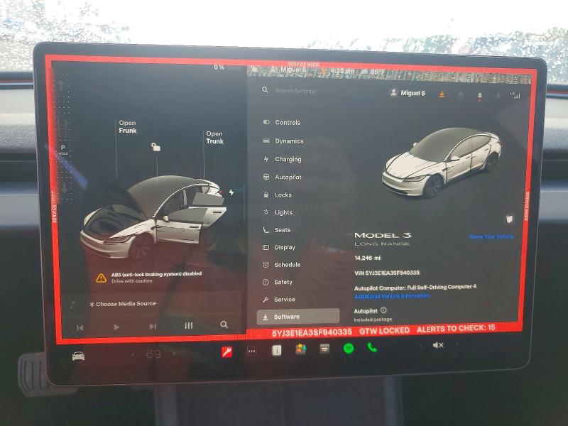 Продажа на аукционе авто 2025 Tesla Model 3, vin: 5YJ3E1EA3SF940335, номер лота: 41584736