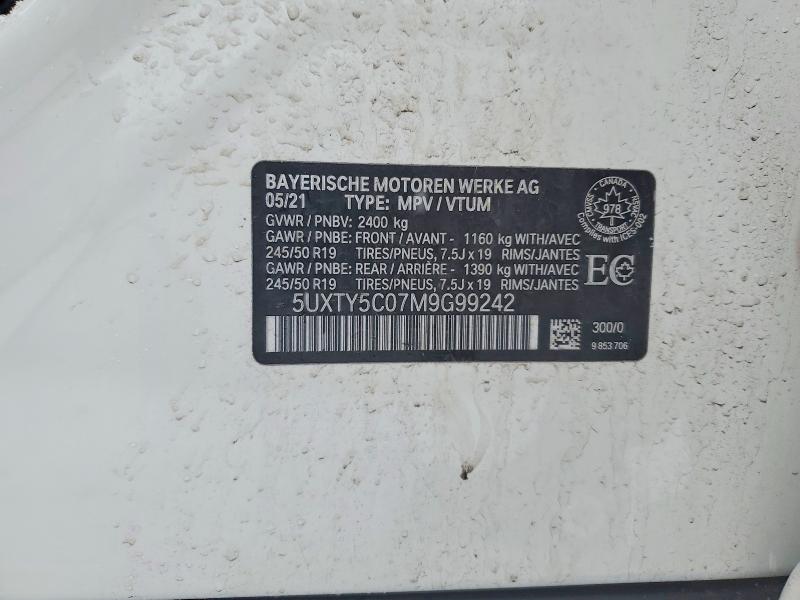 Продажа на аукционе авто 2021 Bmw X3, vin: 5UXTY5C07M9G99242, номер лота: 78899285
