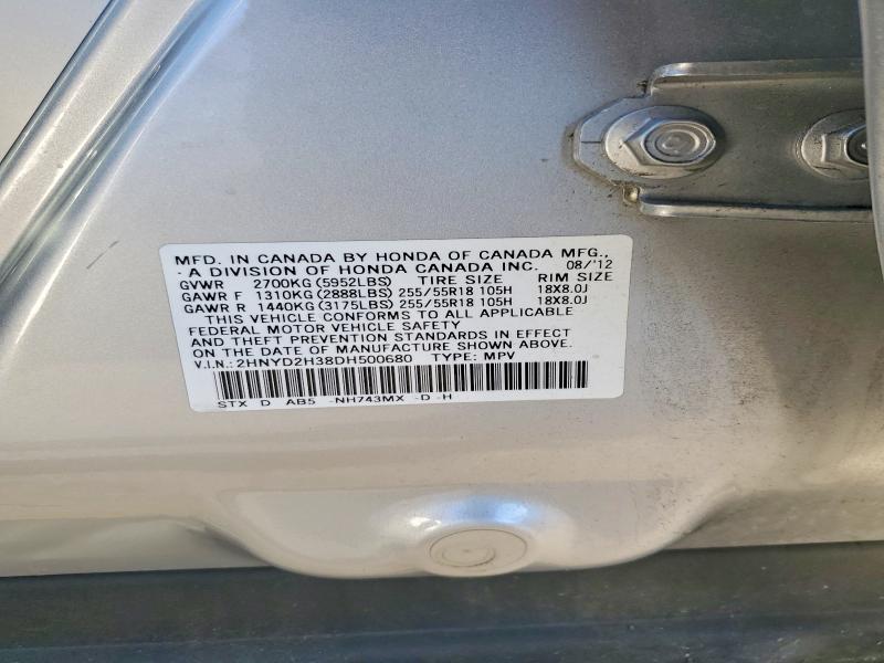 Aukcja sprzedaży 2013 Acura Mdx, vin: 2HNYD2H38DH500680, numer aukcji: 41783106