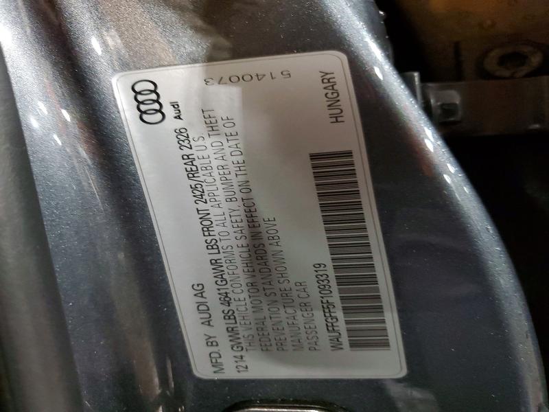 2015 Audi A3 მანქანა იყიდება აუქციონზე, vin: WAUFFGFF5F1093319, აუქციონის ნომერი: 78265075