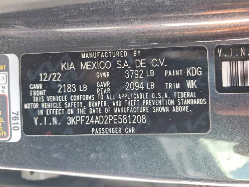 Продаж на аукціоні авто 2023 Kia Forte, vin: 3KPF24AD2PE581208, номер лоту: 47140816