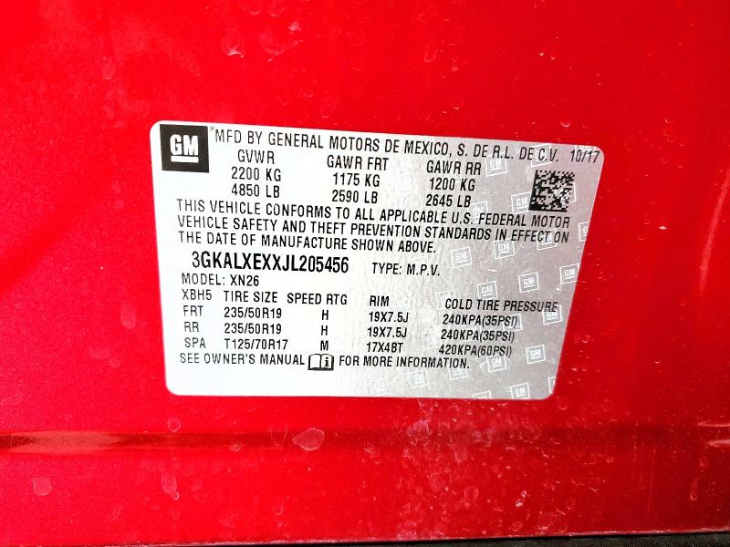 45622286 :رقم المزاد ، 3GKALXEXXJL205456 vin ، 2018 Gmc Terrain مزاد بيع