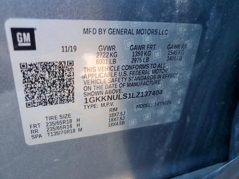 2020 Gmc Acadia მანქანა იყიდება აუქციონზე, vin: 1GKKNULS1LZ137404, აუქციონის ნომერი: 78957745