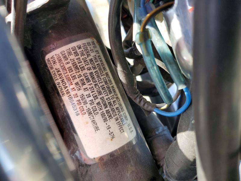 Aukcja sprzedaży 2001 Kawasaki Vn750, vin: JKAVNDA161B545318, numer aukcji: 45566896