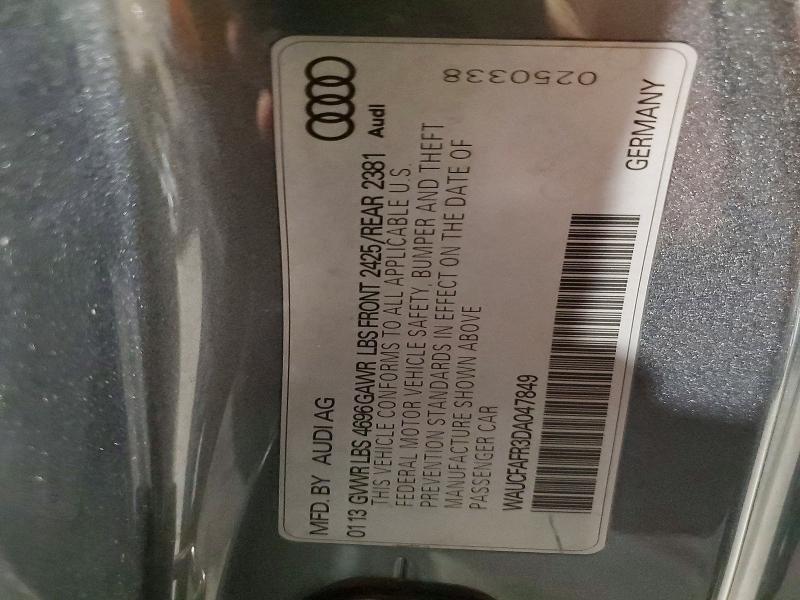 Aukcja sprzedaży 2013 Audi A5, vin: WAUCFAFR3DA047849, numer aukcji: 47214366