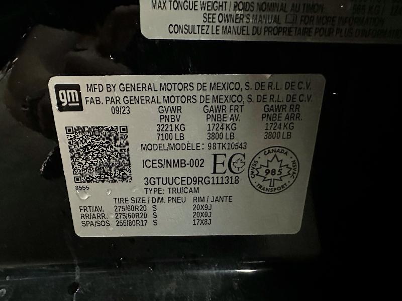 46110476 :رقم المزاد ، 3GTUUCED9RG111318 vin ، 2024 Gmc Sierra مزاد بيع