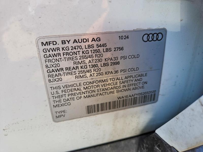 Продажа на аукционе авто 2025 Audi Q5, vin: WA1EAAFY0S2032020, номер лота: 47828006