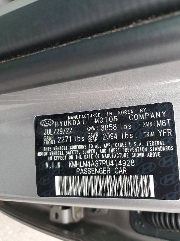 2023 Hyundai Elantra მანქანა იყიდება აუქციონზე, vin: KMHLM4AG7PU414928, აუქციონის ნომერი: 78954215