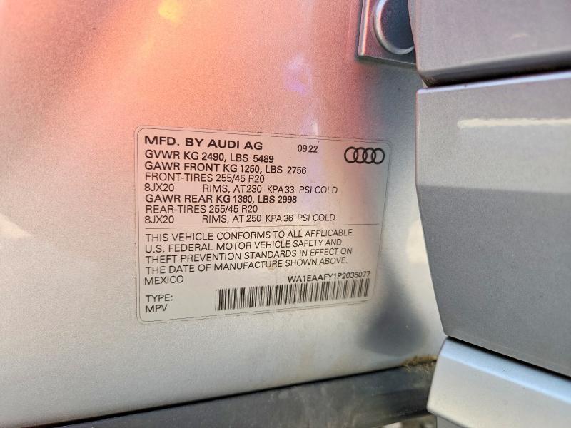 Продажа на аукционе авто 2023 Audi Q5, vin: WA1EAAFY1P2035077, номер лота: 45458226