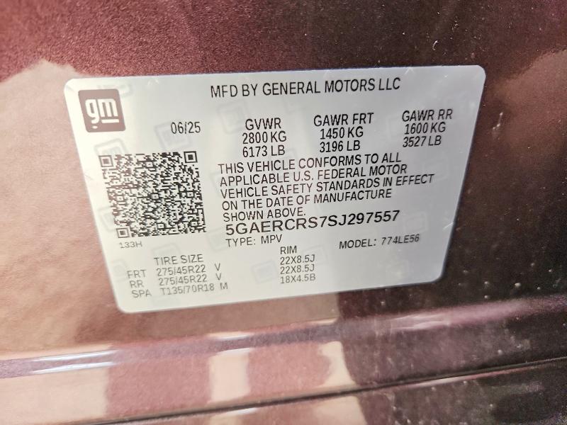 Aukcja sprzedaży 2025 Buick Enclave, vin: 5GAERCRS7SJ297557, numer aukcji: 48140926